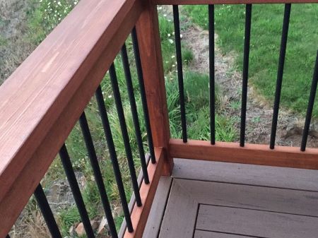 Stained Wood Deck Railing Vancouver